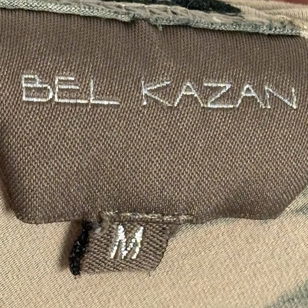 Bel Kazan Maxi Dress Cowl Neck Tie Dye Beige Black Boho Artsy Sz M - Picture 6 of 7